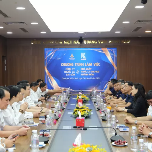 Công ty Thuốc lá Sài Gòn tiếp đón Đoàn công tác Nhà máy Thuốc lá Khatoco Khánh Hòa đến thăm và làm việc